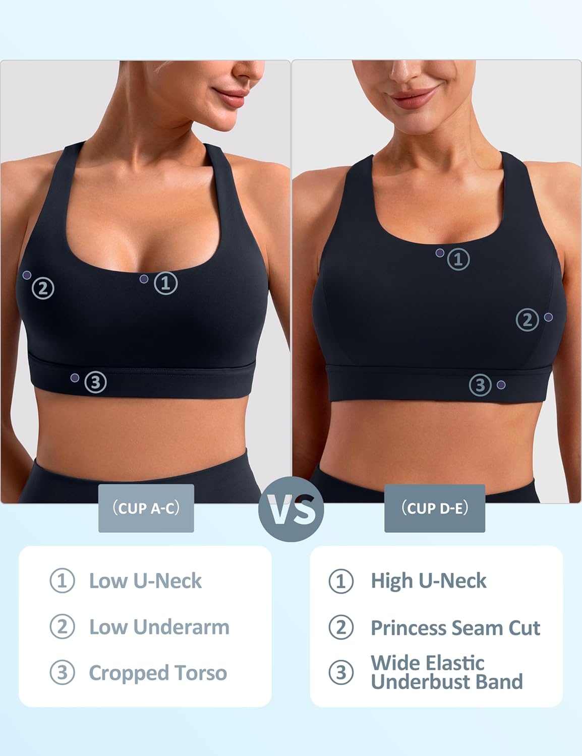 image:imageENERBLOOM Sports Bras for Women Criss Cross Strappy Back Padded Removable Cups Medium Support for Yoga Workout amp Daily WearDark Navy