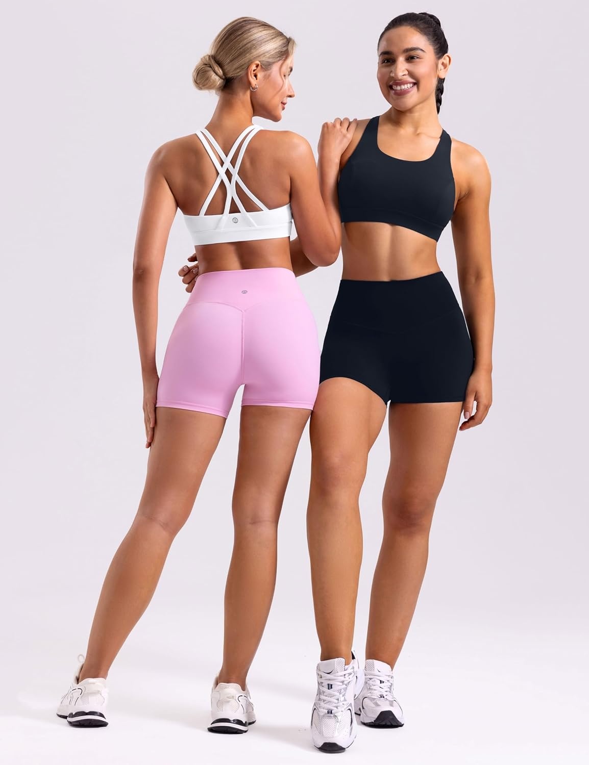 image:imageENERBLOOM Sports Bras for Women Criss Cross Strappy Back Padded Removable Cups Medium Support for Yoga Workout amp Daily WearWhite