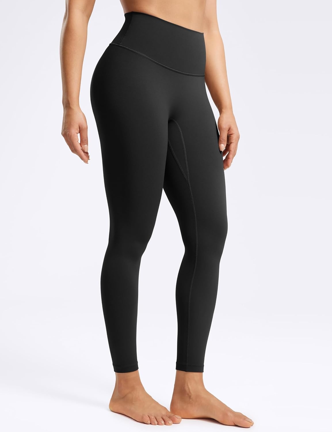 image:imageENERBLOOM No Front Seam Workout Leggings for Women 2528 Yoga Pants Athletic High Waisted Lounge Pilates Gym TightsBlack