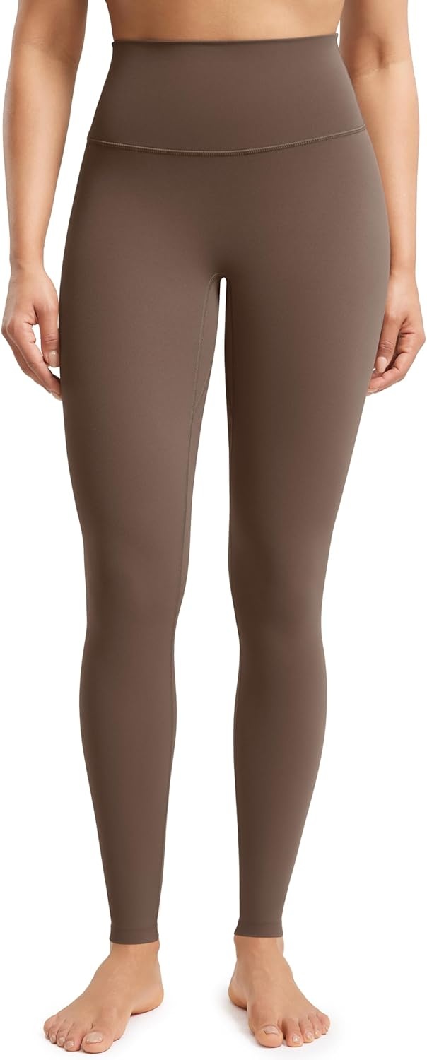 image:imageENERBLOOM No Front Seam Workout Leggings for Women 2528 Yoga Pants Athletic High Waisted Lounge Pilates Gym TightsCoffee
