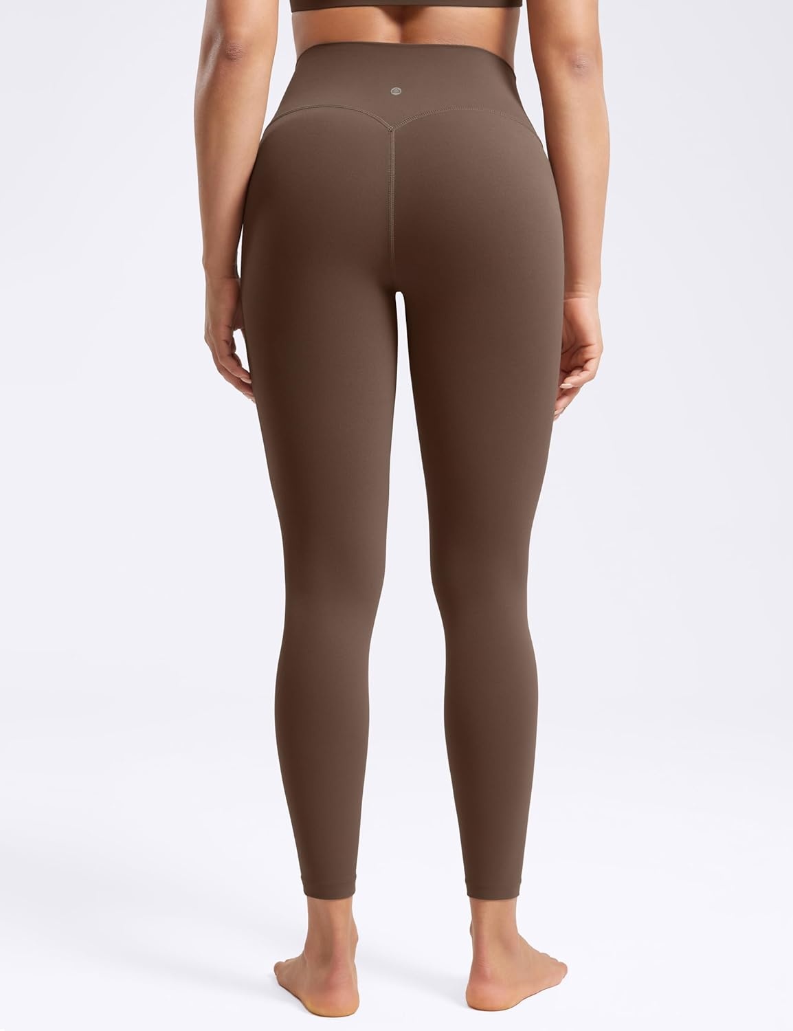 image:imageENERBLOOM No Front Seam Workout Leggings for Women 2528 Yoga Pants Athletic High Waisted Lounge Pilates Gym TightsCoffee