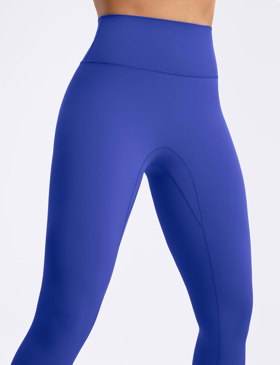 image:imageENERBLOOM No Front Seam Workout Leggings for Women 2528 Yoga Pants Athletic High Waisted Lounge Pilates Gym TightsCrashed Blue