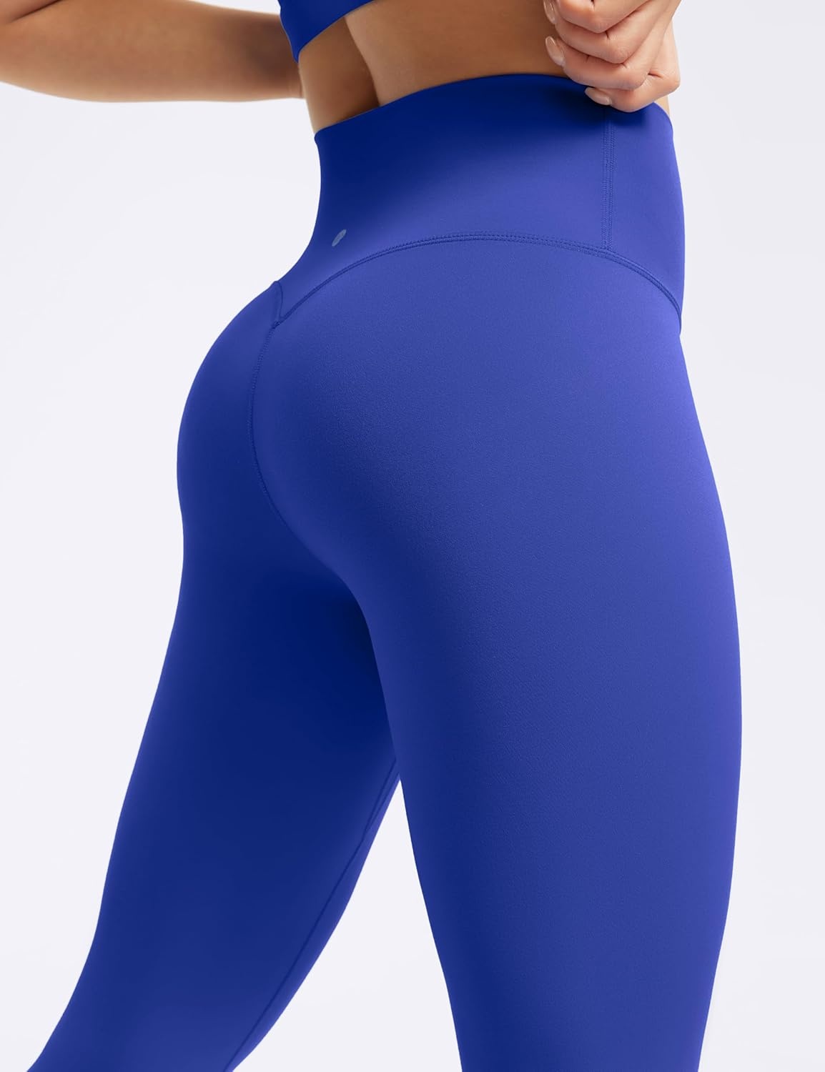 image:imageENERBLOOM No Front Seam Workout Leggings for Women 2528 Yoga Pants Athletic High Waisted Lounge Pilates Gym TightsCrashed Blue