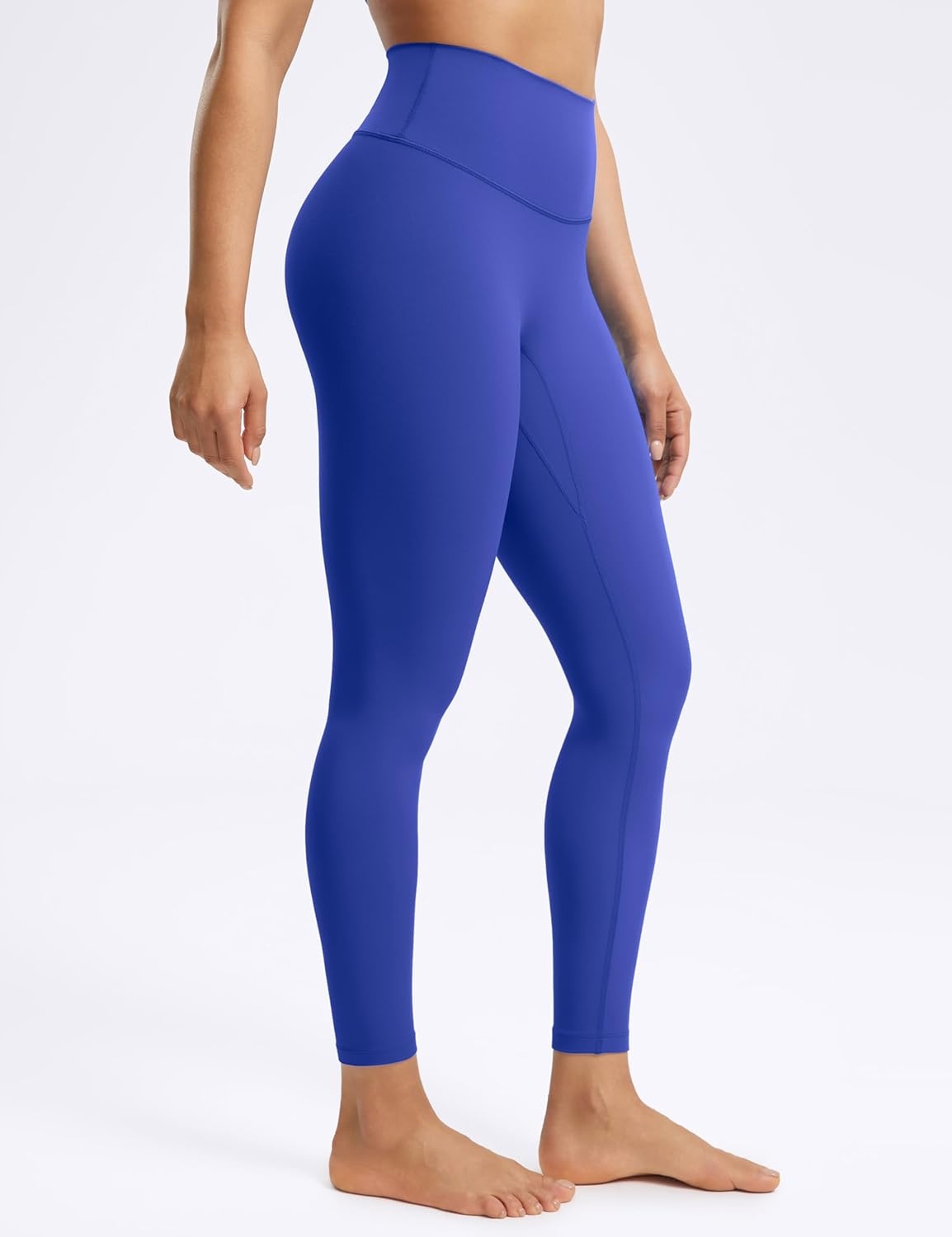 image:imageENERBLOOM No Front Seam Workout Leggings for Women 2528 Yoga Pants Athletic High Waisted Lounge Pilates Gym TightsCrashed Blue