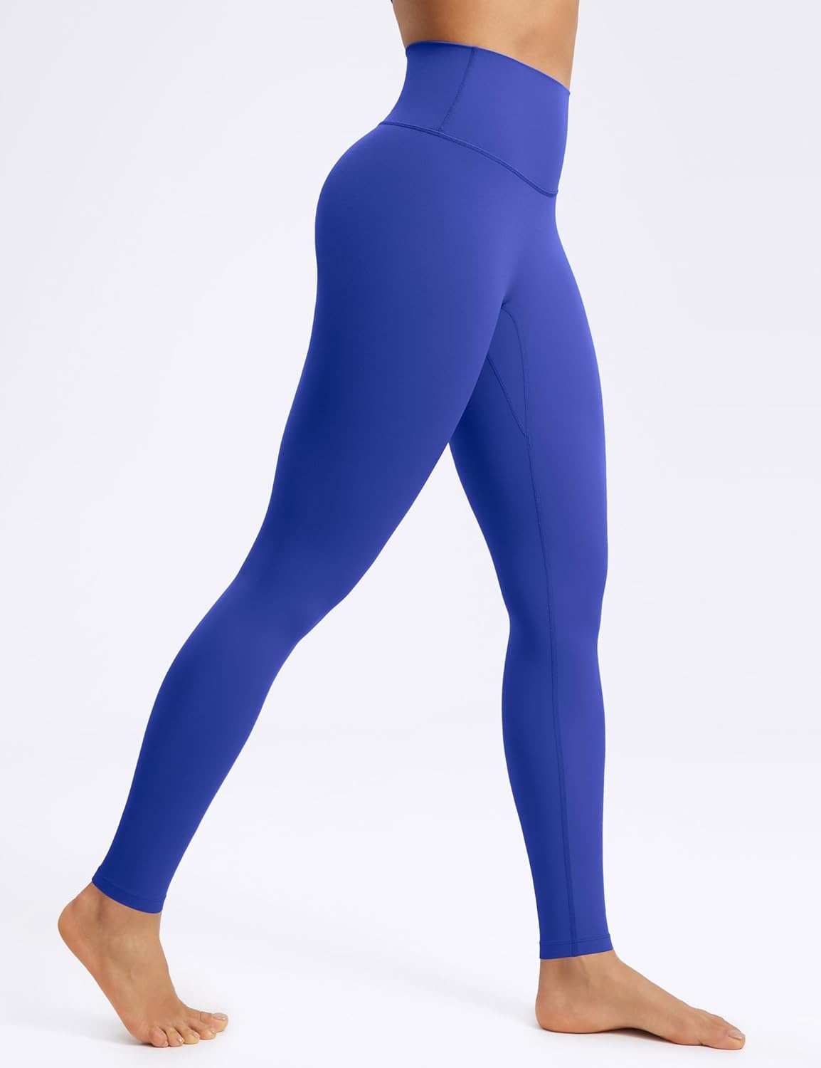 image:imageENERBLOOM No Front Seam Workout Leggings for Women 2528 Yoga Pants Athletic High Waisted Lounge Pilates Gym TightsCrashed Blue
