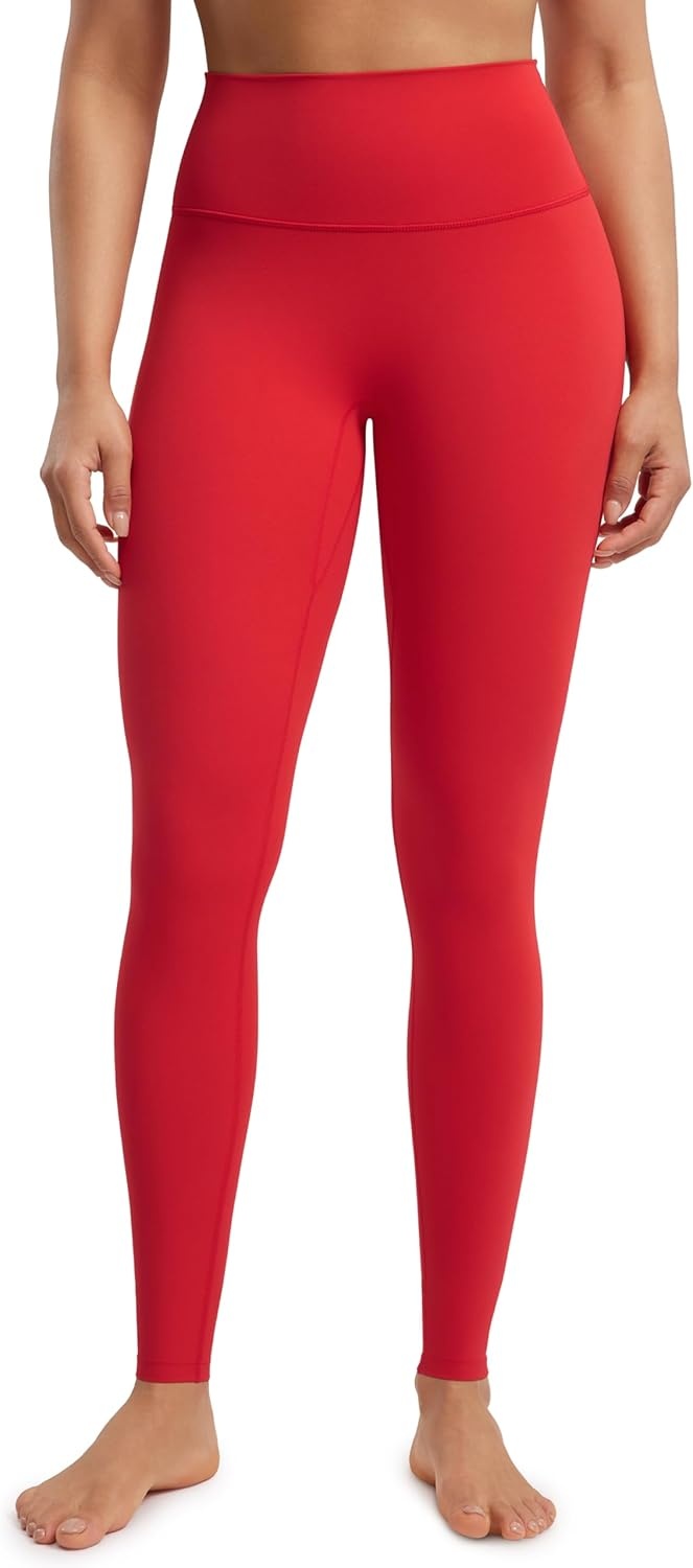 image:imageENERBLOOM No Front Seam Workout Leggings for Women 2528 Yoga Pants Athletic High Waisted Lounge Pilates Gym TightsDeep Red