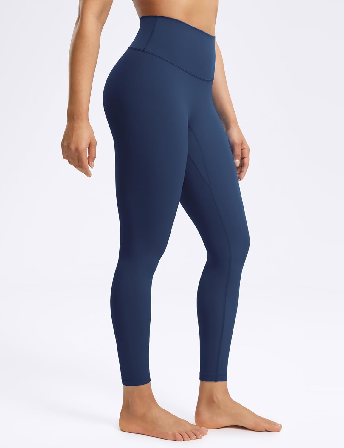 image:imageENERBLOOM No Front Seam Workout Leggings for Women 2528 Yoga Pants Athletic High Waisted Lounge Pilates Gym TightsNavy Blue