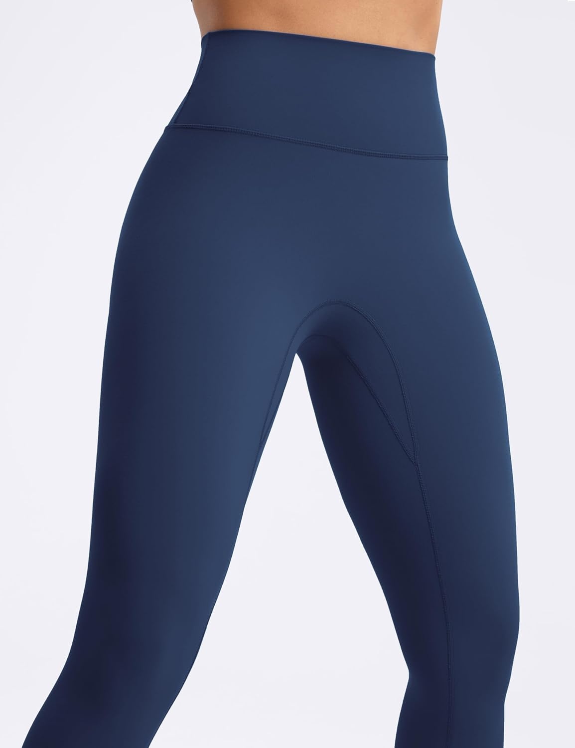 image:imageENERBLOOM No Front Seam Workout Leggings for Women 2528 Yoga Pants Athletic High Waisted Lounge Pilates Gym TightsNavy Blue