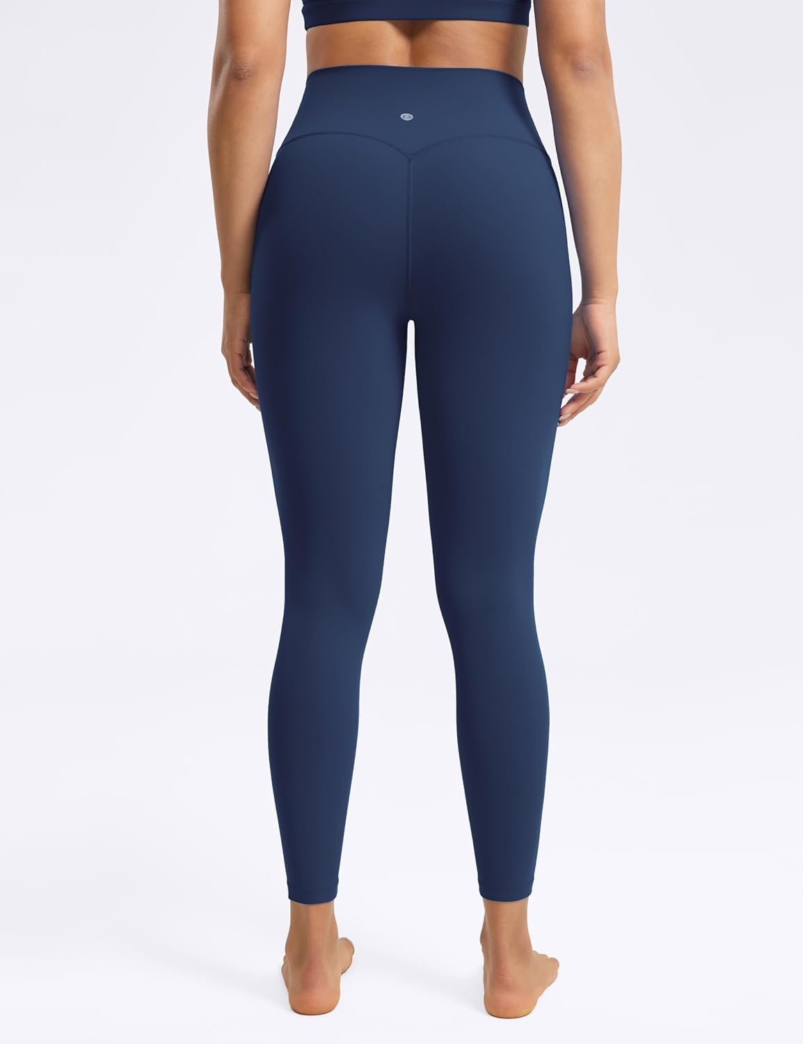 image:imageENERBLOOM No Front Seam Workout Leggings for Women 2528 Yoga Pants Athletic High Waisted Lounge Pilates Gym TightsNavy Blue