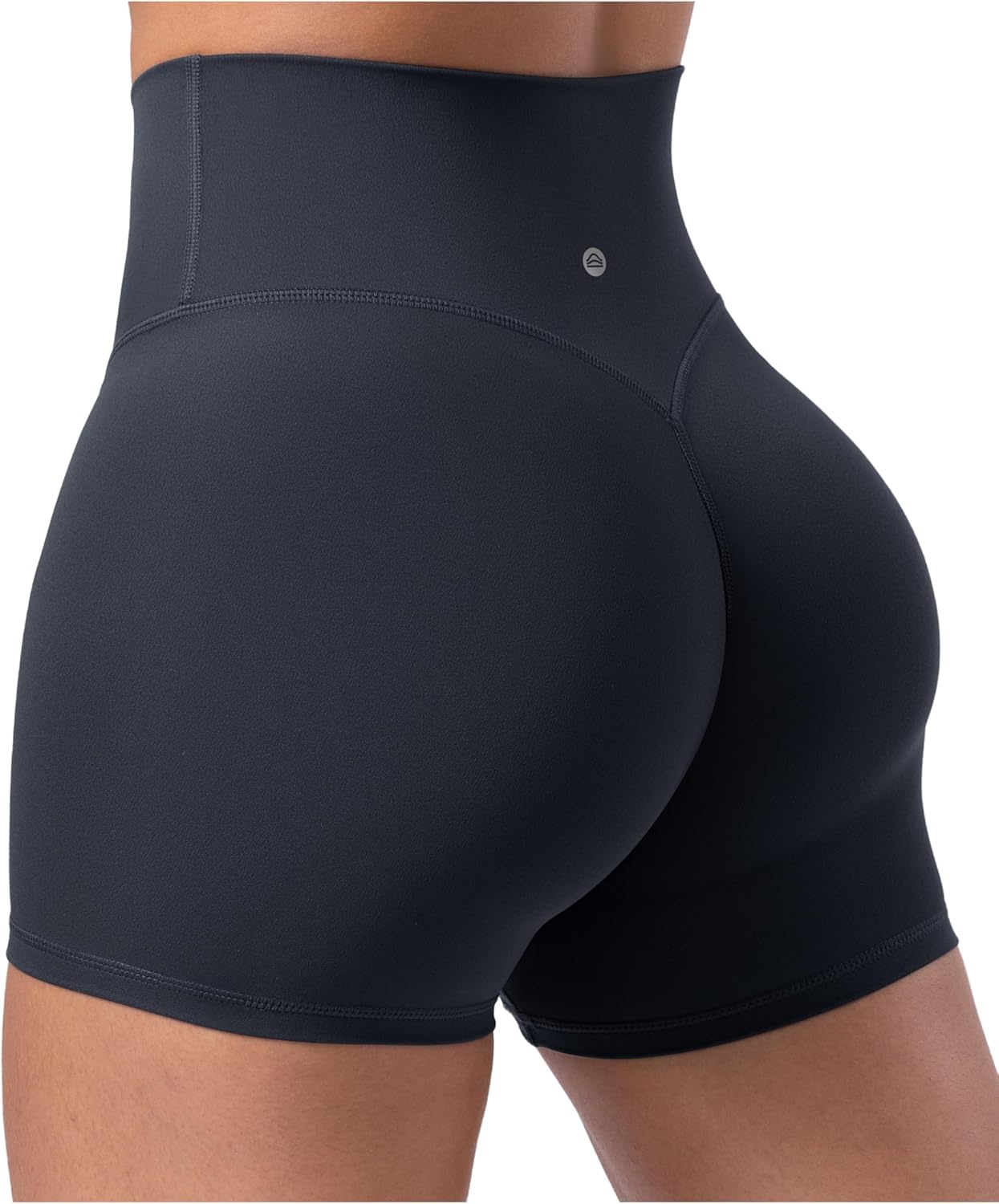 image:imageENERBLOOM Womens Biker Shorts Workout 25 4 6 High Waisted No Front Seam Yoga Hidden Scrunch Running Summer Gym ShortDark Navy