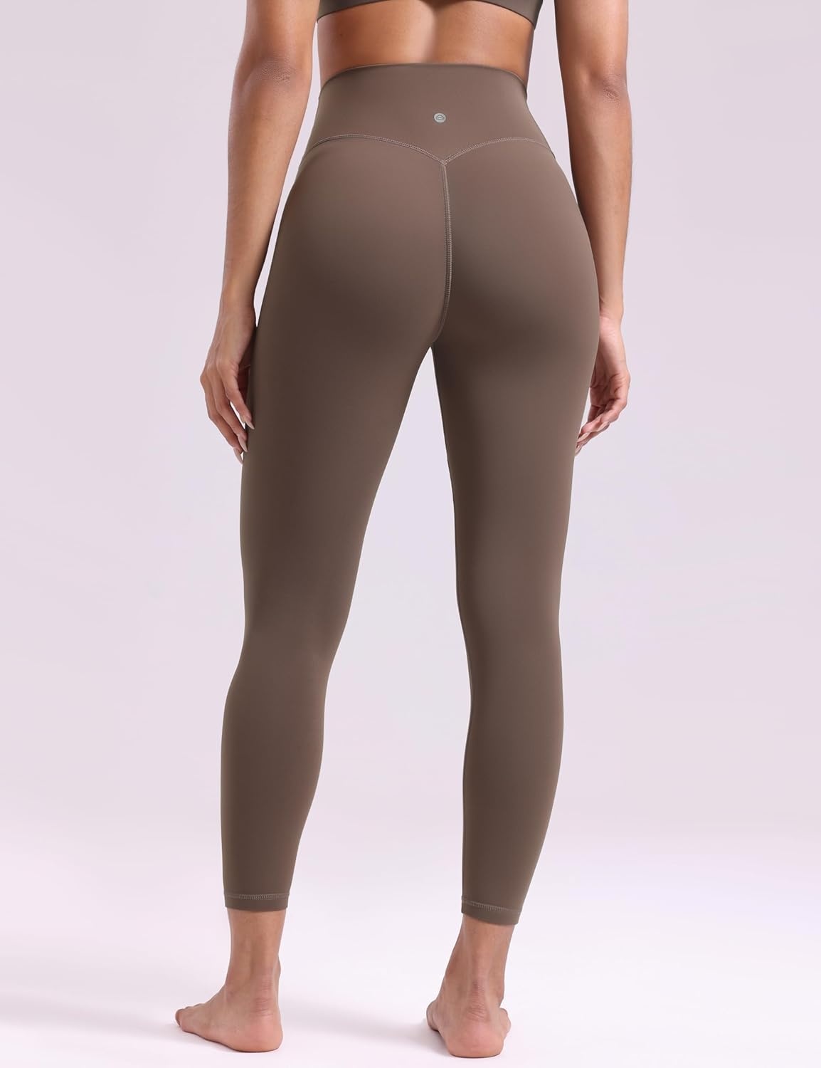 image:imageENERBLOOM Womens Workout Leggings Yoga Pants No Front Seam 2528 High Waisted Hidden Scrunch Butt Athletic Gym TightsCoffee