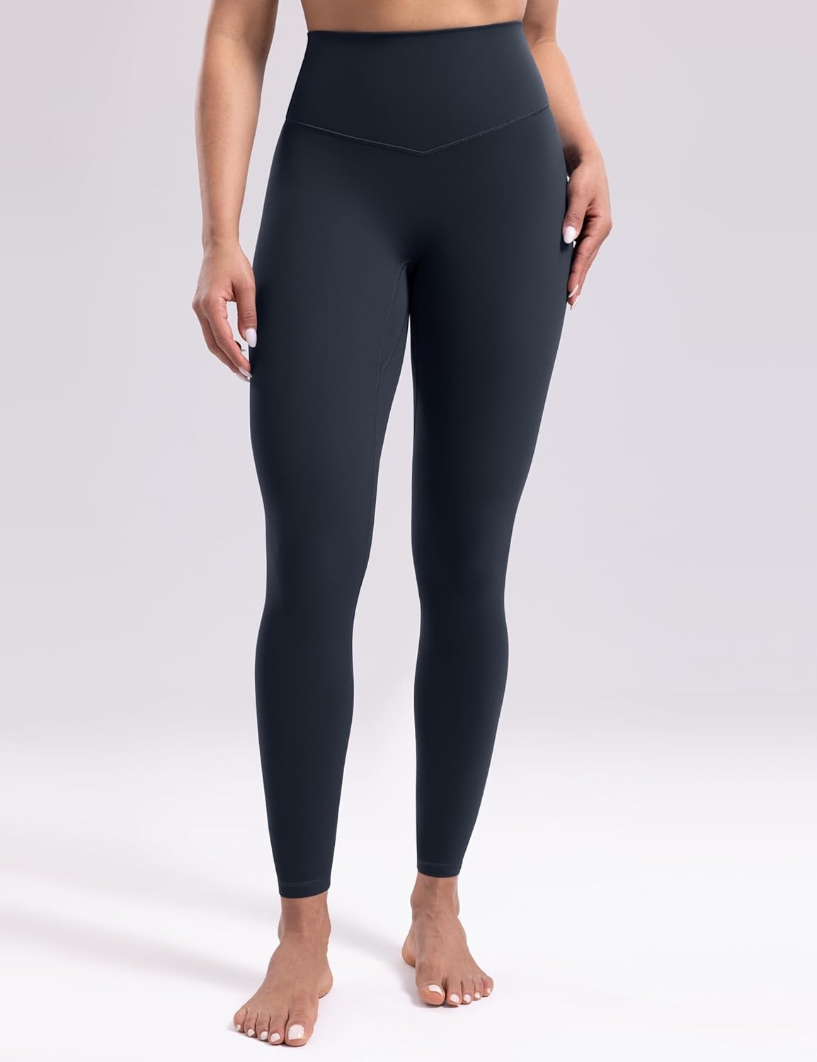 image:imageENERBLOOM Womens Workout Leggings Yoga Pants No Front Seam 2528 High Waisted Hidden Scrunch Butt Athletic Gym TightsDark Navy