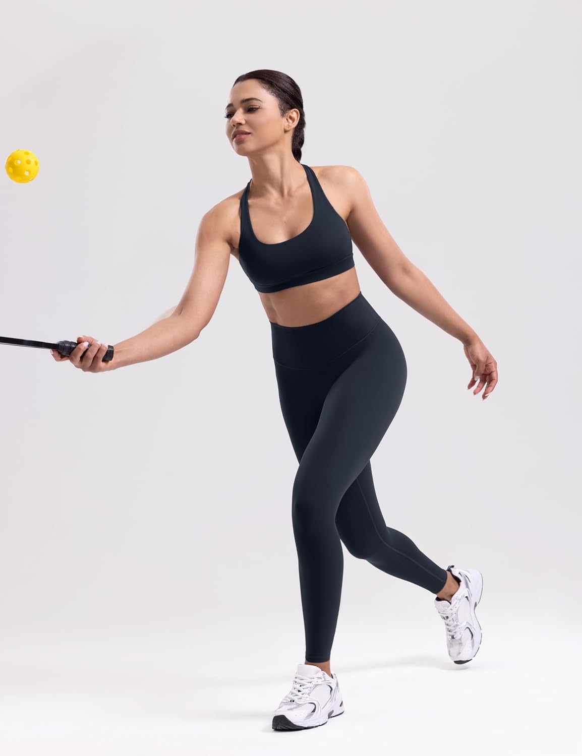 image:imageENERBLOOM Womens Workout Leggings Yoga Pants No Front Seam 2528 High Waisted Hidden Scrunch Butt Athletic Gym TightsDark Navy