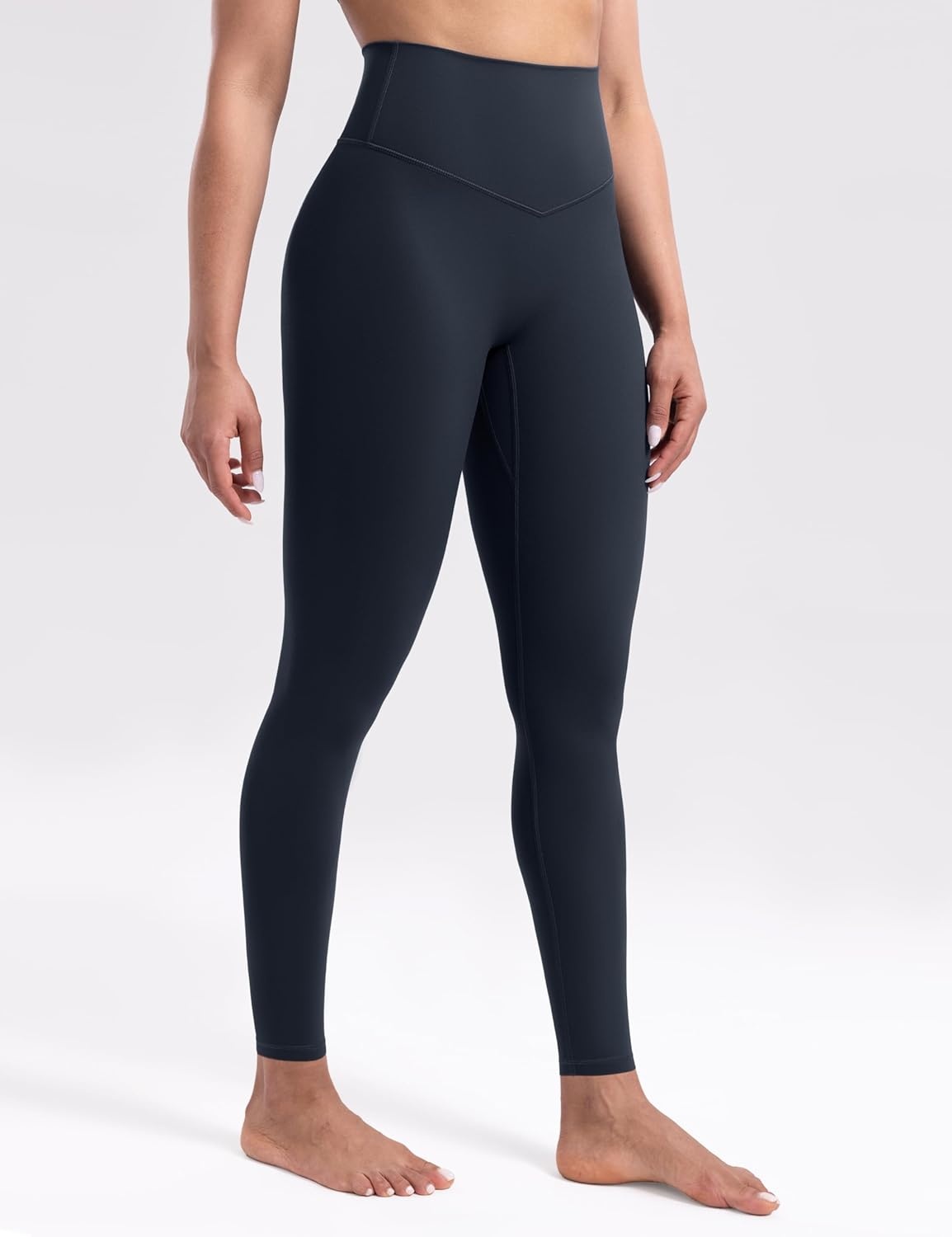 image:imageENERBLOOM Womens Workout Leggings Yoga Pants No Front Seam 2528 High Waisted Hidden Scrunch Butt Athletic Gym TightsDark Navy