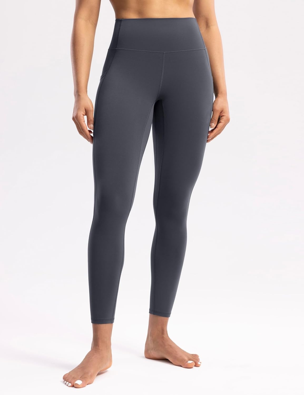 image:imageENERBLOOM Womens Workout Leggings with Pockets Yoga Pants 2528 High Waisted Athletic Tights Soft Gym Lounge ActivewearMysterious Grey