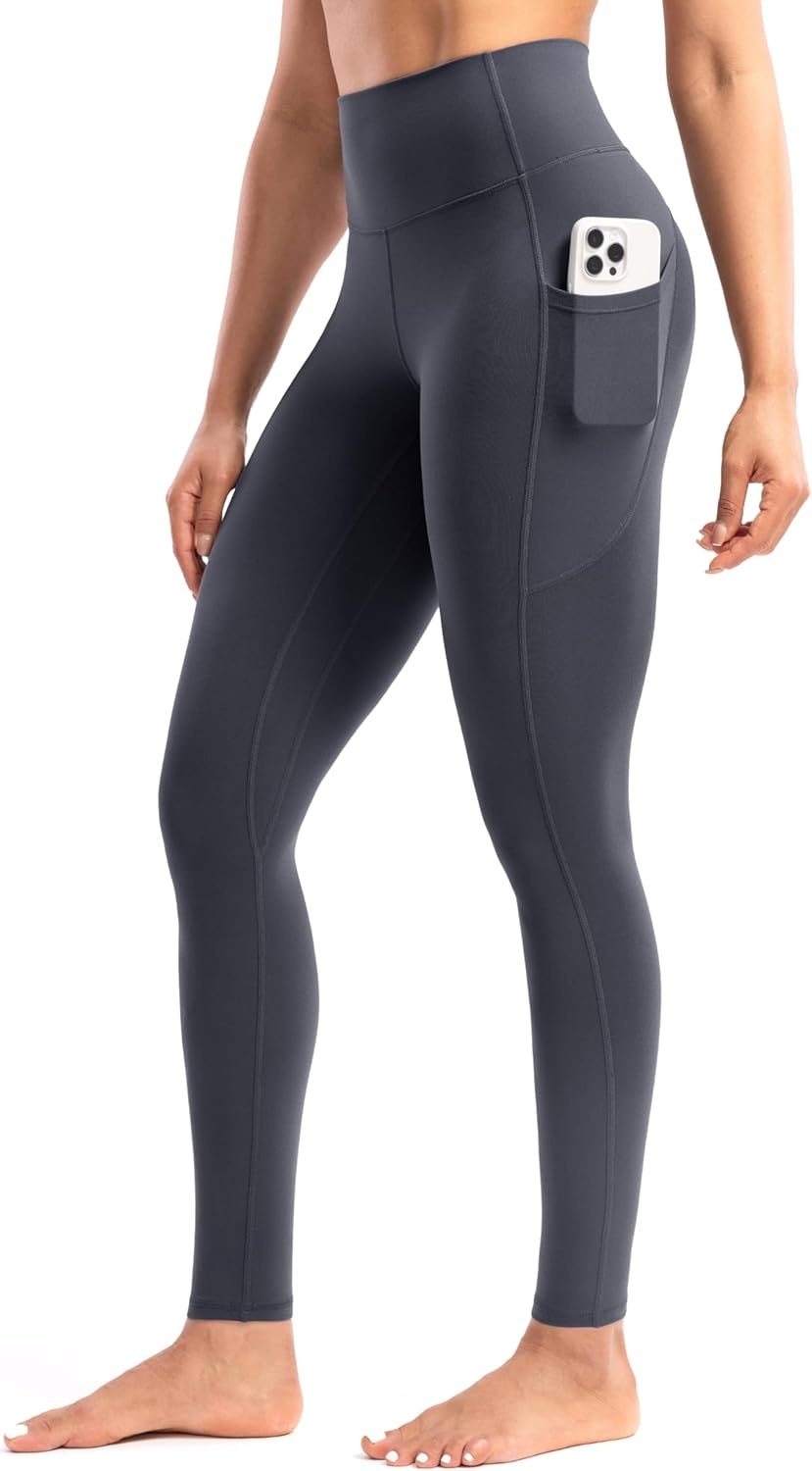 image:imageENERBLOOM Womens Workout Leggings with Pockets Yoga Pants 2528 High Waisted Athletic Tights Soft Gym Lounge ActivewearMysterious Grey