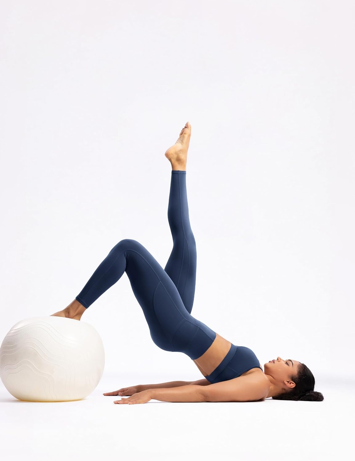 image:imageENERBLOOM Womens Workout Leggings with Pockets Yoga Pants 2528 High Waisted Athletic Tights Soft Gym Lounge ActivewearNavy Blue