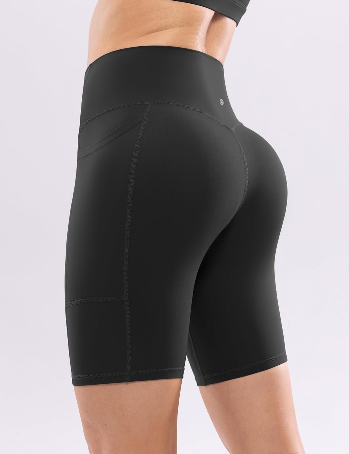 image:imageENERBLOOM Workout Biker Shorts Womens with Pockets High Waist Yoga 2546810 Gym Running Volleyball Athletic ShortsBlack