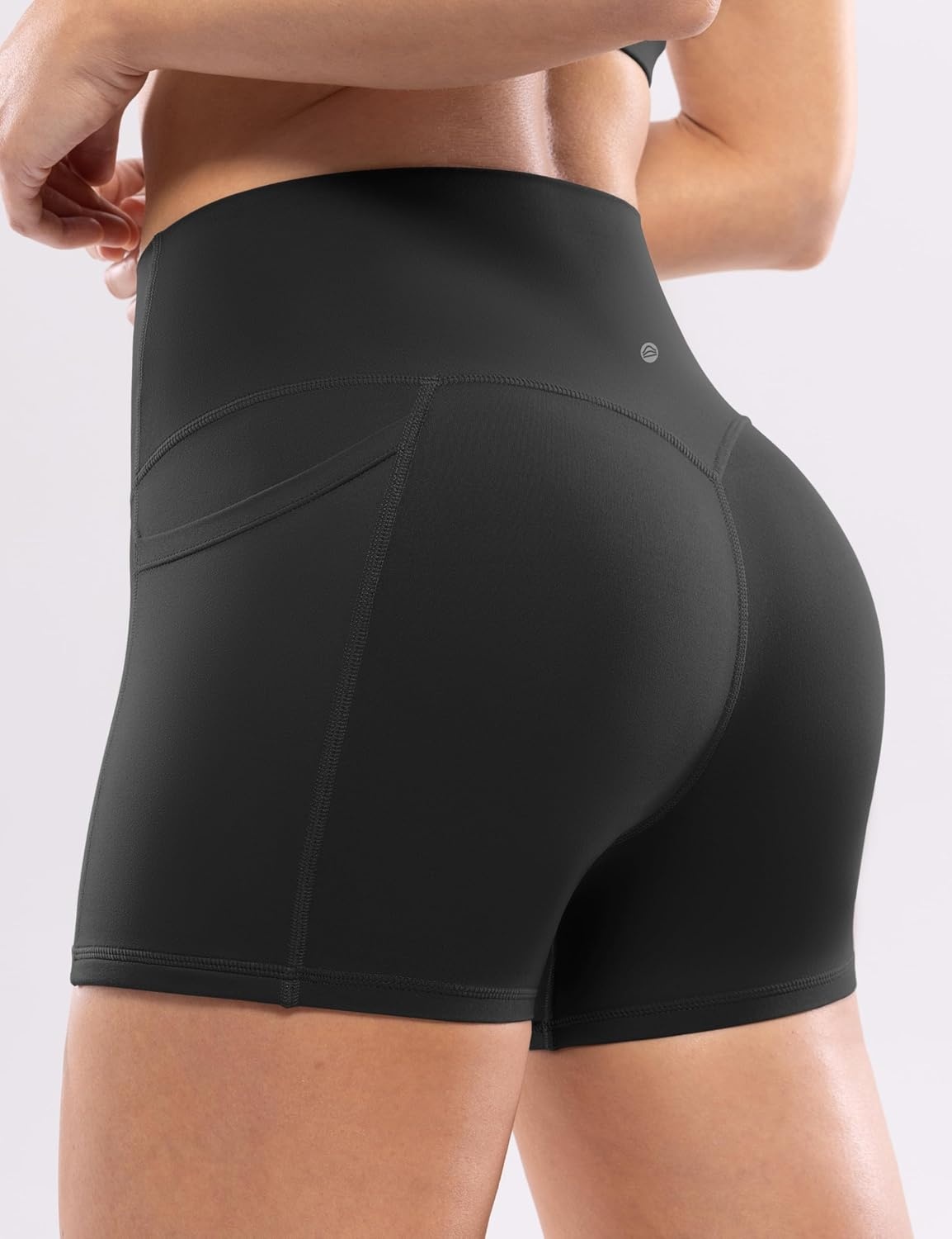 image:imageENERBLOOM Workout Biker Shorts Womens with Pockets High Waist Yoga 2546810 Gym Running Volleyball Athletic ShortsBlack