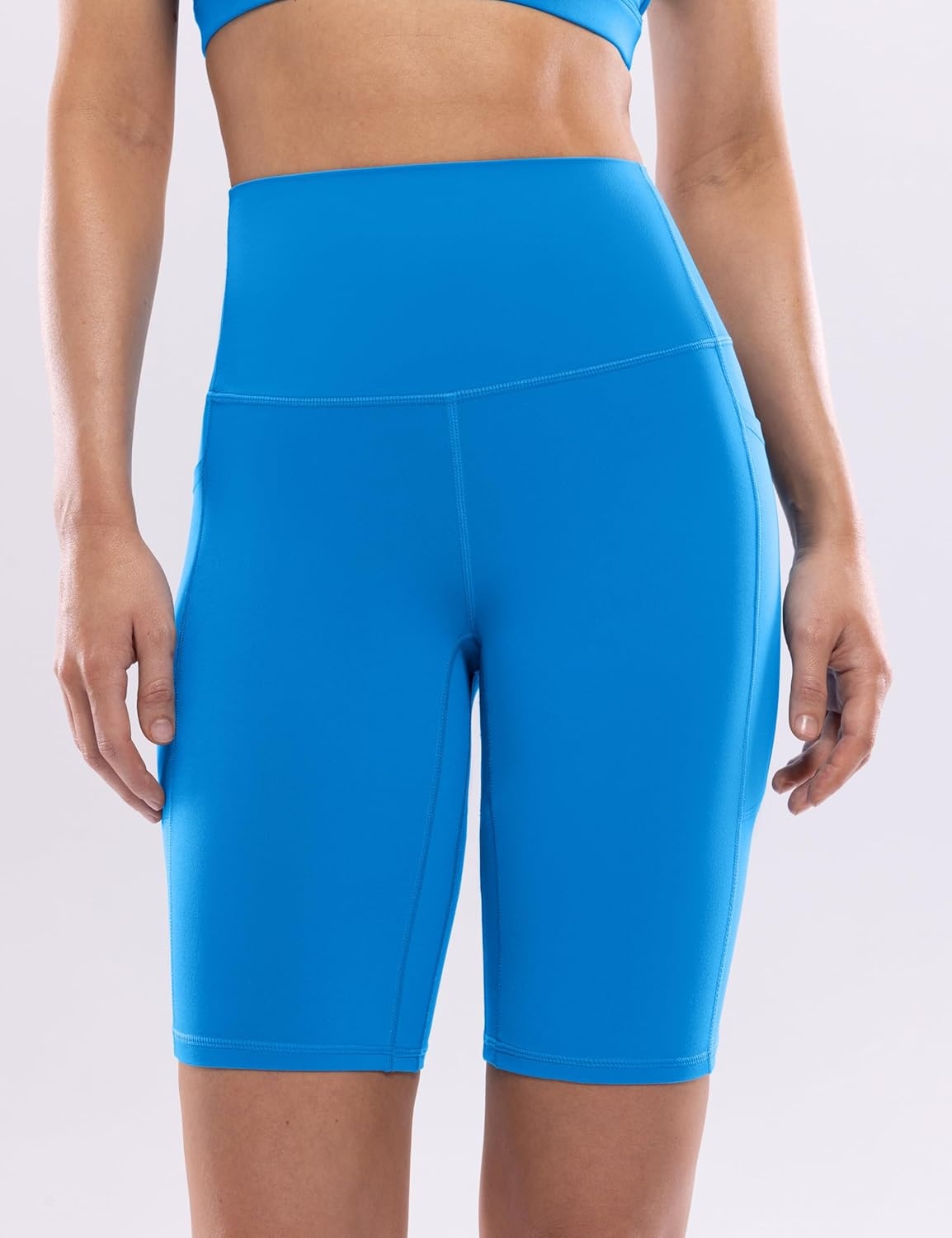 image:imageENERBLOOM Workout Biker Shorts Womens with Pockets High Waist Yoga 2546810 Gym Running Volleyball Athletic ShortsClassic Blue