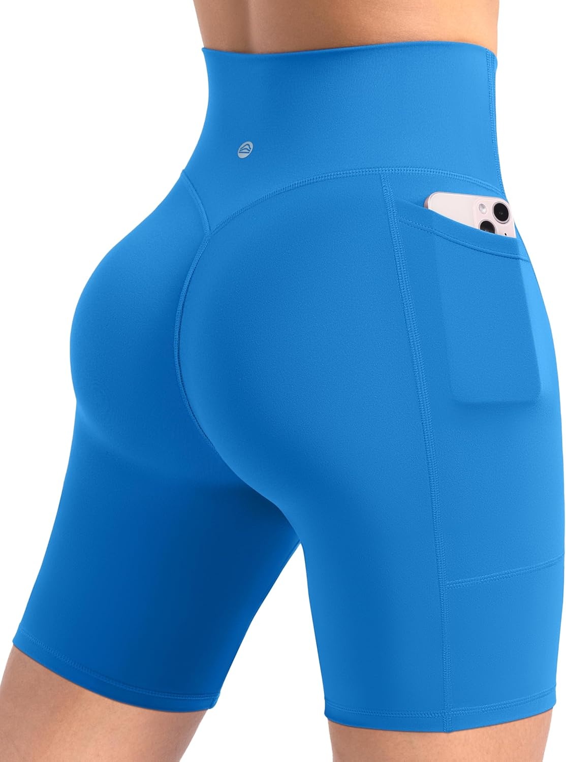 image:imageENERBLOOM Workout Biker Shorts Womens with Pockets High Waist Yoga 2546810 Gym Running Volleyball Athletic ShortsClassic Blue
