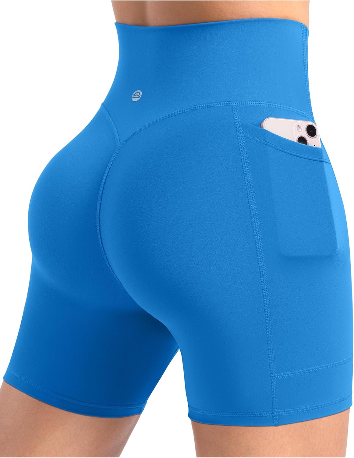image:imageENERBLOOM Workout Biker Shorts Womens with Pockets High Waist Yoga 2546810 Gym Running Volleyball Athletic ShortsClassic Blue
