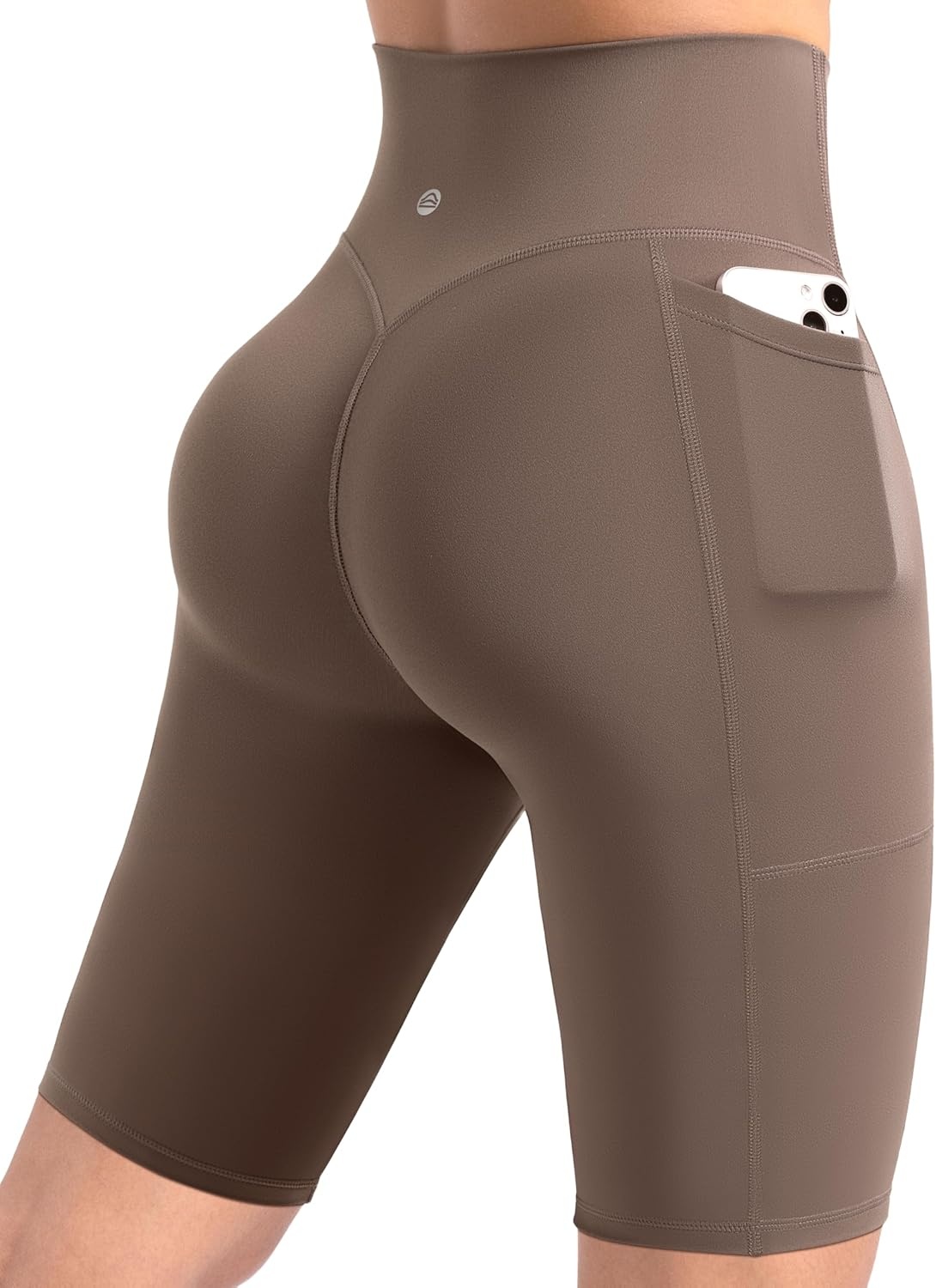 image:imageENERBLOOM Workout Biker Shorts Womens with Pockets High Waist Yoga 2546810 Gym Running Volleyball Athletic ShortsCoffee