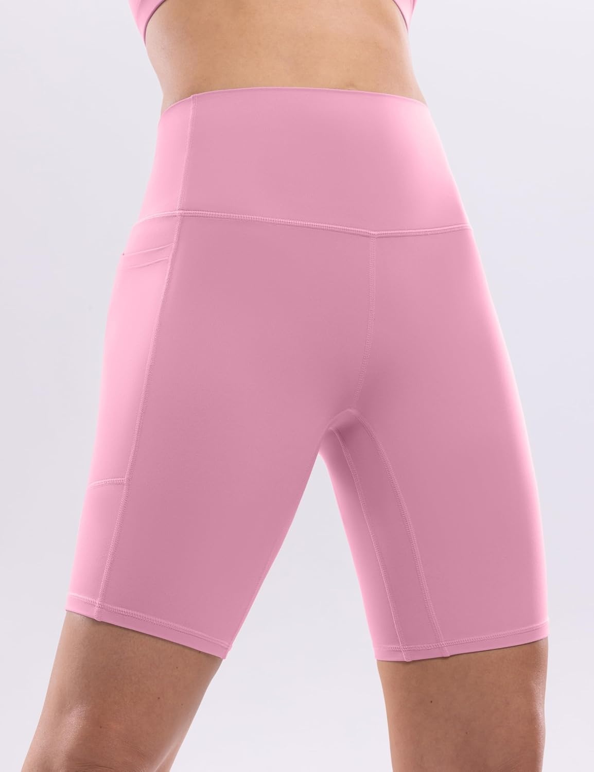 image:imageENERBLOOM Workout Biker Shorts Womens with Pockets High Waist Yoga 2546810 Gym Running Volleyball Athletic ShortsPastel Pink