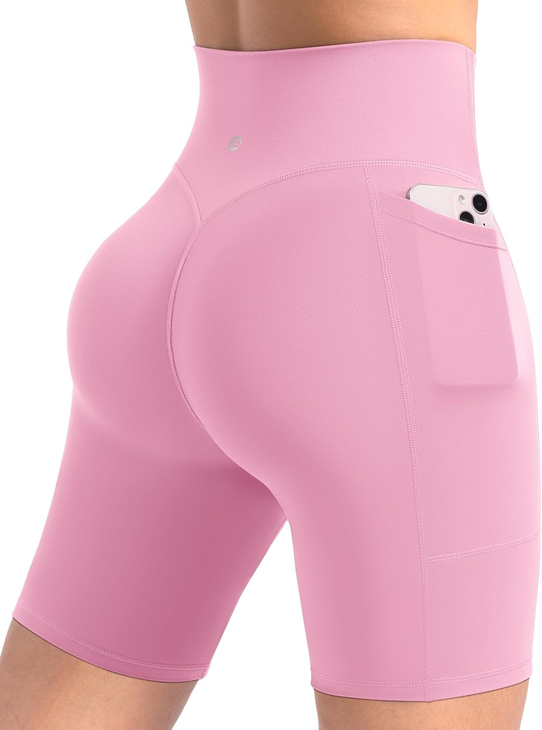 image:imageENERBLOOM Workout Biker Shorts Womens with Pockets High Waist Yoga 2546810 Gym Running Volleyball Athletic ShortsPastel Pink