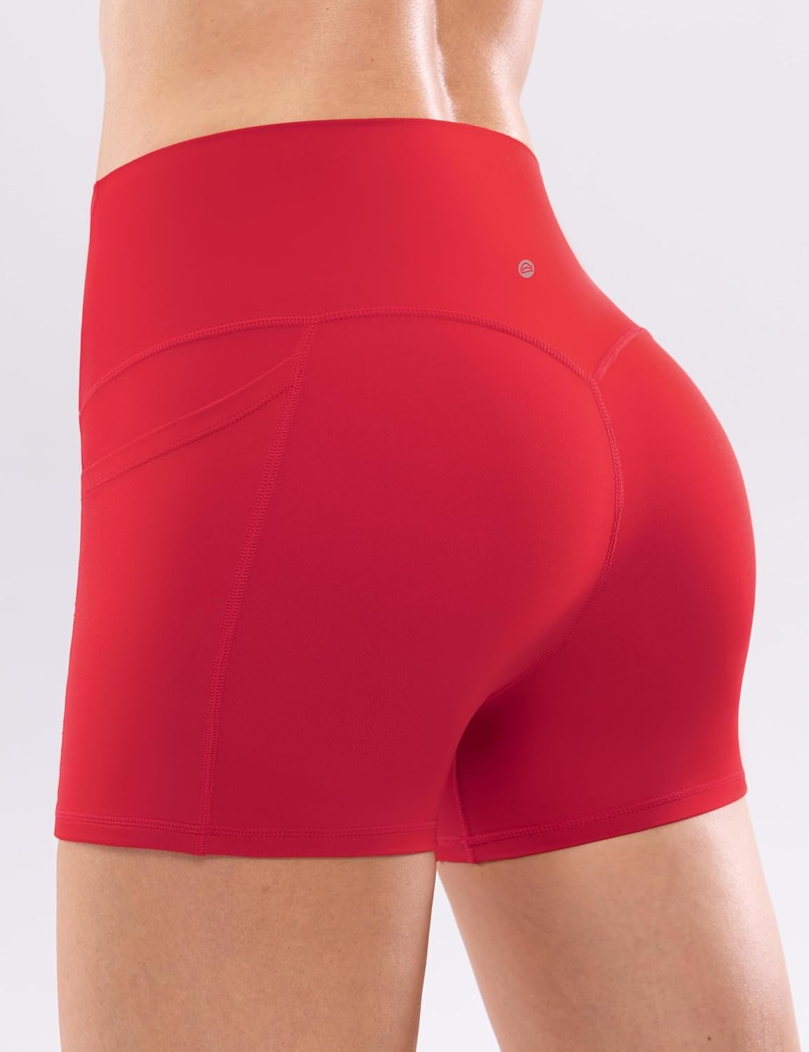 image:imageENERBLOOM Workout Biker Shorts Womens with Pockets High Waist Yoga 2546810 Gym Running Volleyball Athletic ShortsScarlet