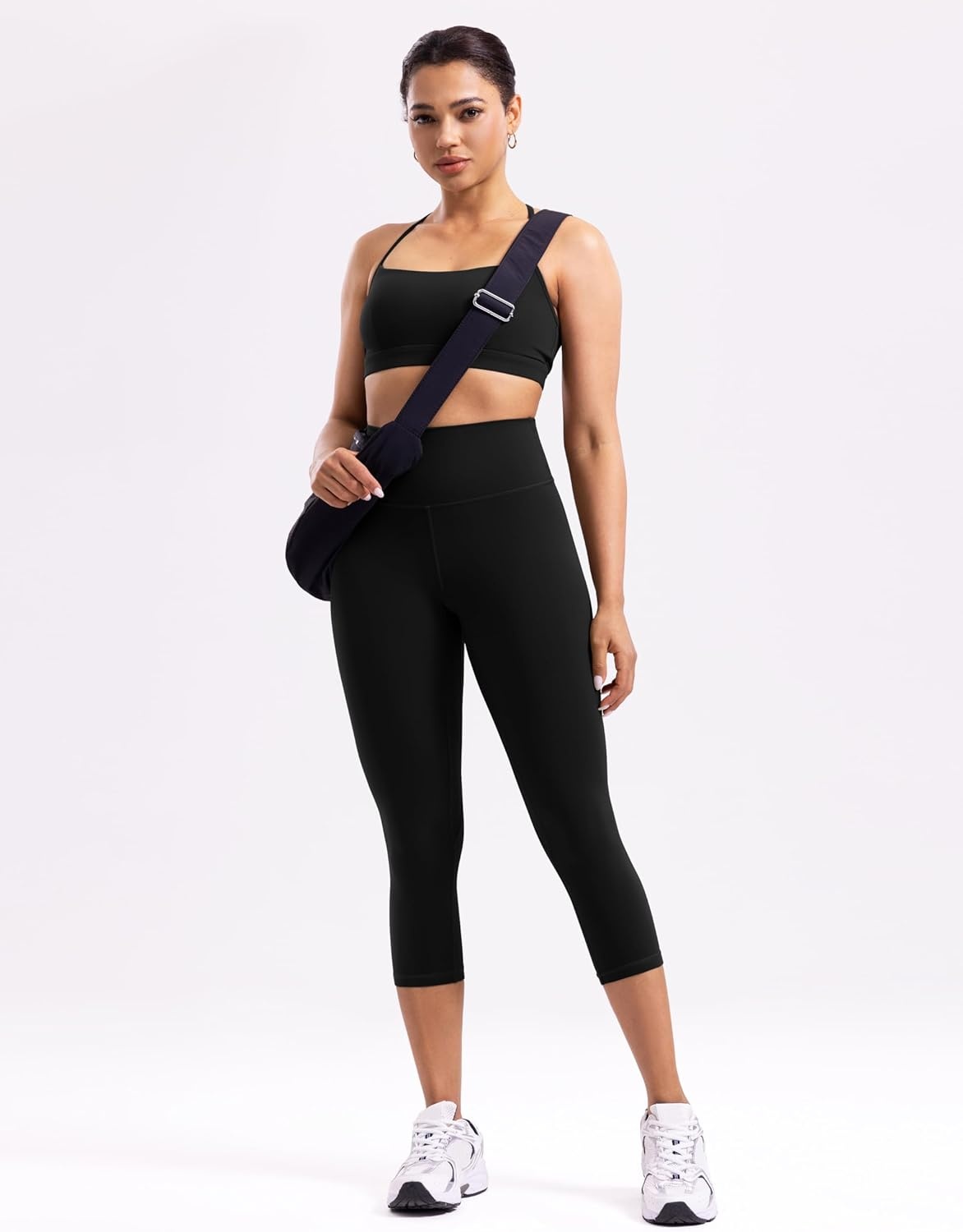 image:imageENERBLOOM Workout Leggings for Women Yoga Pants High Waisted Athletic Tights Silky Feel 21232528 Gym Activewear LoungeBlack