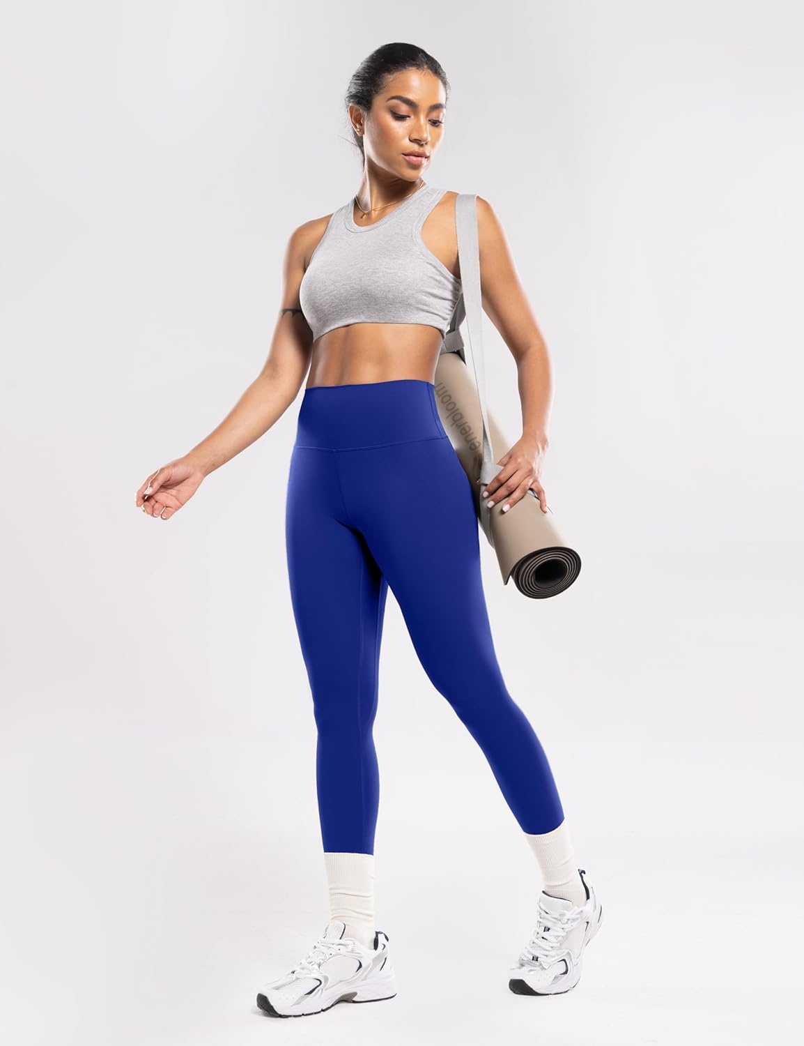 image:imageENERBLOOM Workout Leggings for Women Yoga Pants High Waisted Athletic Tights Silky Feel 21232528 Gym Activewear LoungeCrashed Blue