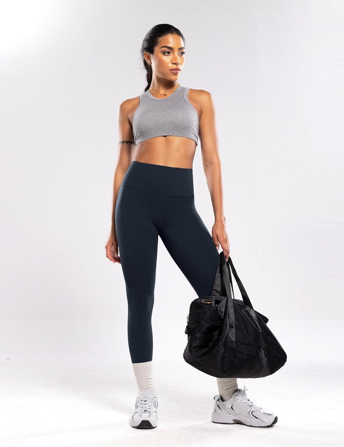 image:imageENERBLOOM Workout Leggings for Women Yoga Pants High Waisted Athletic Tights Silky Feel 21232528 Gym Activewear LoungeDark Navy