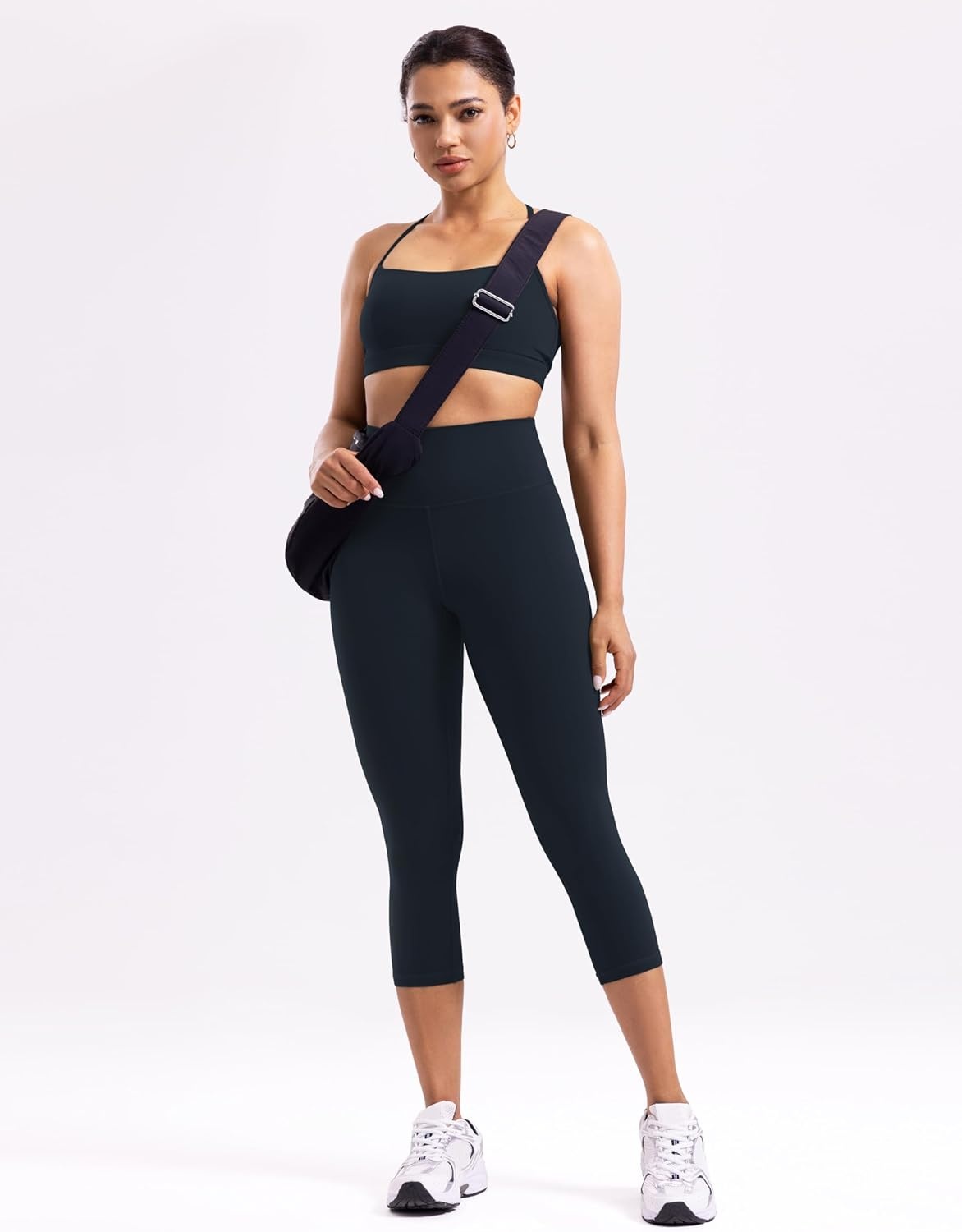 image:imageENERBLOOM Workout Leggings for Women Yoga Pants High Waisted Athletic Tights Silky Feel 21232528 Gym Activewear LoungeDark Navy