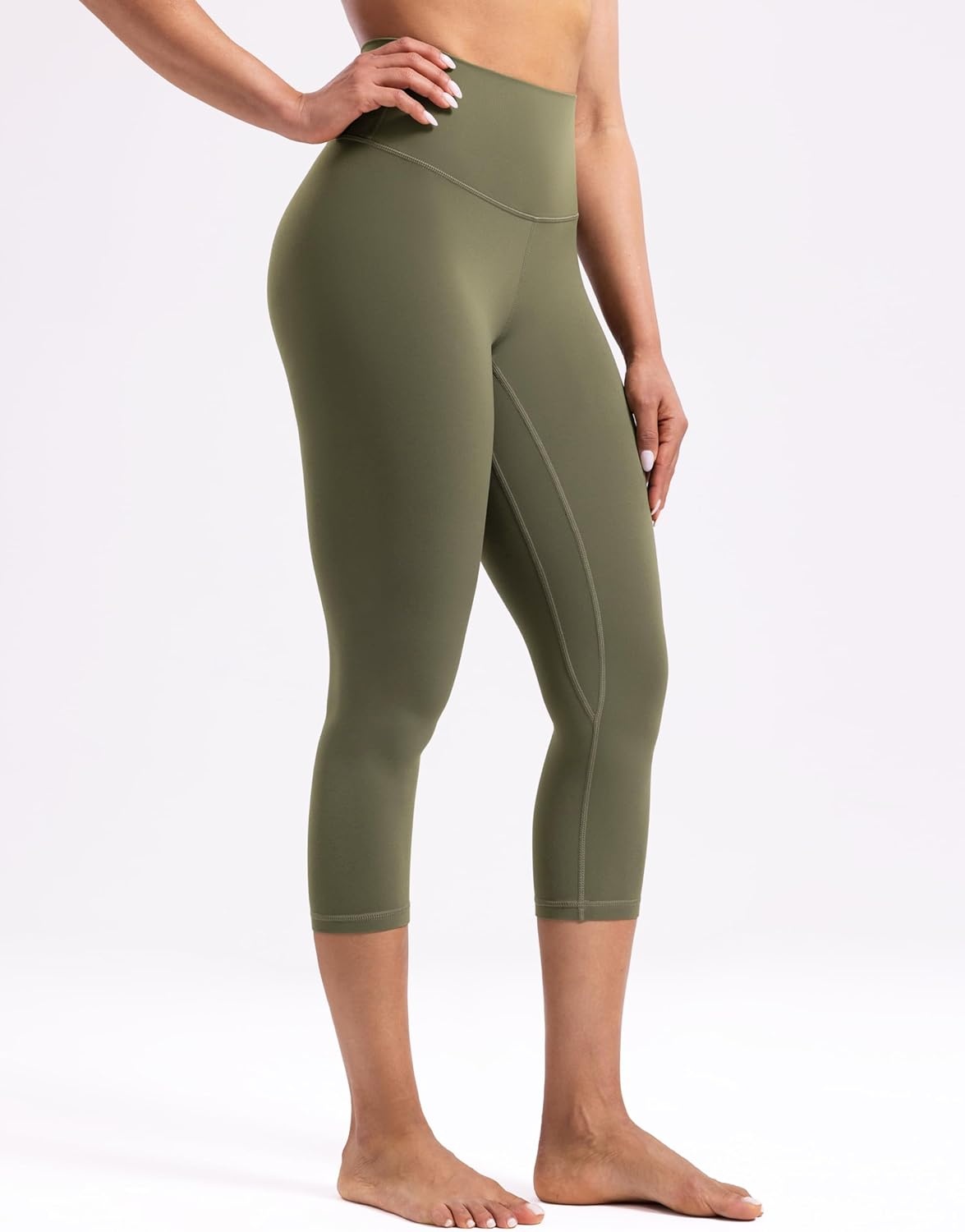 image:imageENERBLOOM Workout Leggings for Women Yoga Pants High Waisted Athletic Tights Silky Feel 21232528 Gym Activewear LoungeGreen