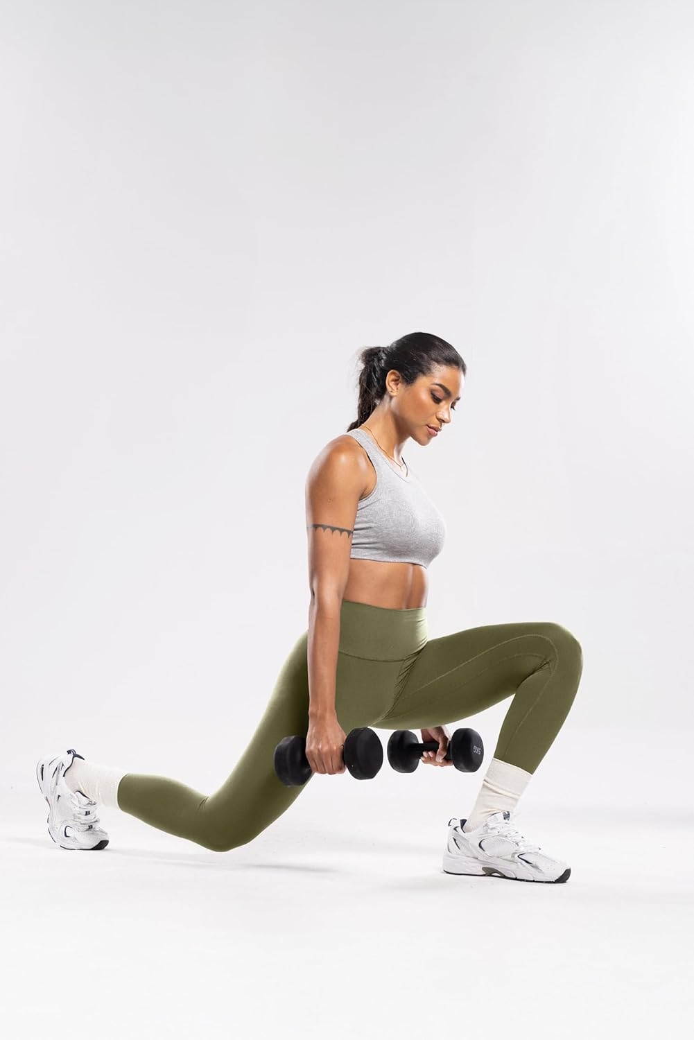image:imageENERBLOOM Workout Leggings for Women Yoga Pants High Waisted Athletic Tights Silky Feel 21232528 Gym Activewear LoungeGreen