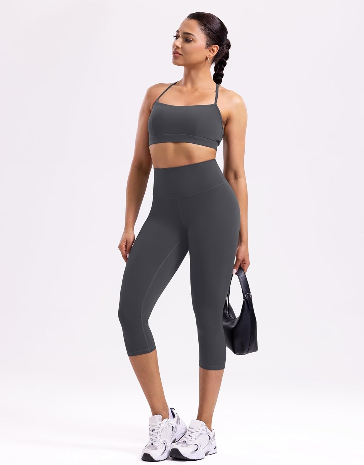 image:imageENERBLOOM Workout Leggings for Women Yoga Pants High Waisted Athletic Tights Silky Feel 21232528 Gym Activewear LoungeGrey