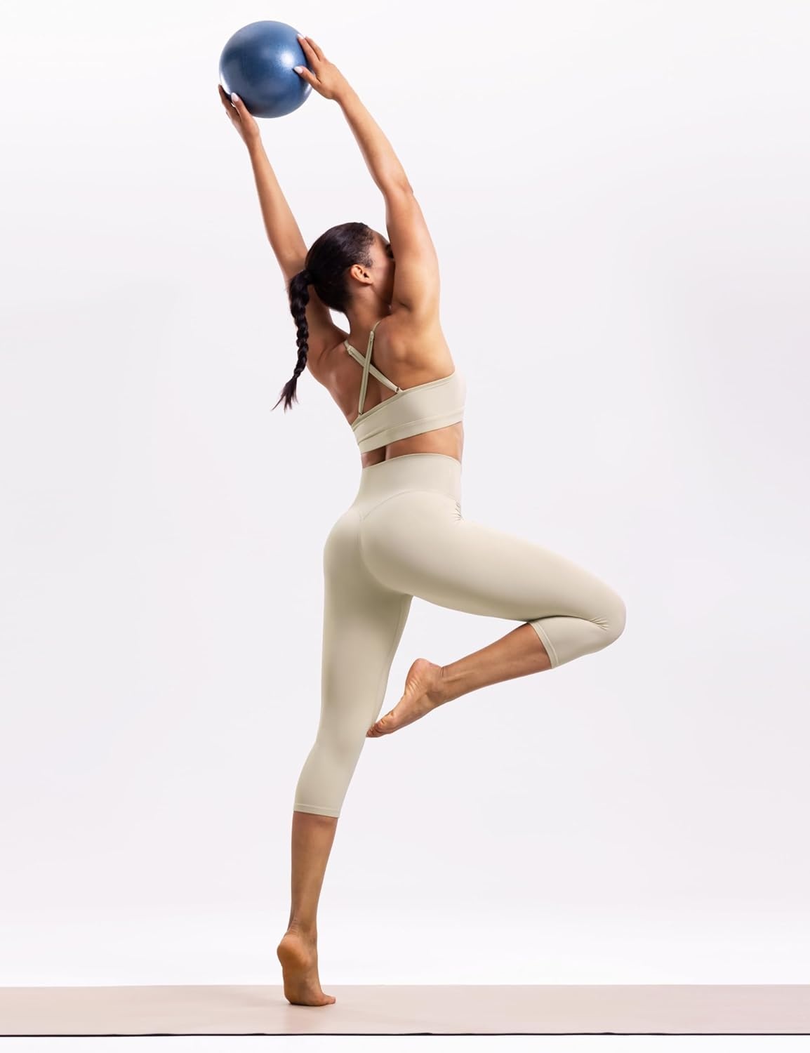 image:imageENERBLOOM Workout Leggings for Women Yoga Pants High Waisted Athletic Tights Silky Feel 21232528 Gym Activewear LoungeKhaki