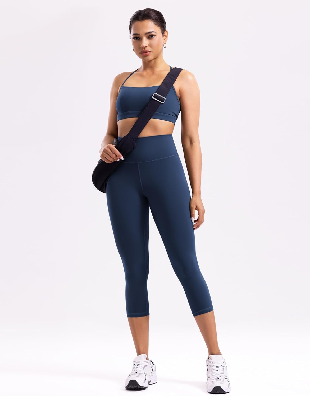 image:imageENERBLOOM Workout Leggings for Women Yoga Pants High Waisted Athletic Tights Silky Feel 21232528 Gym Activewear LoungeNavy Blue