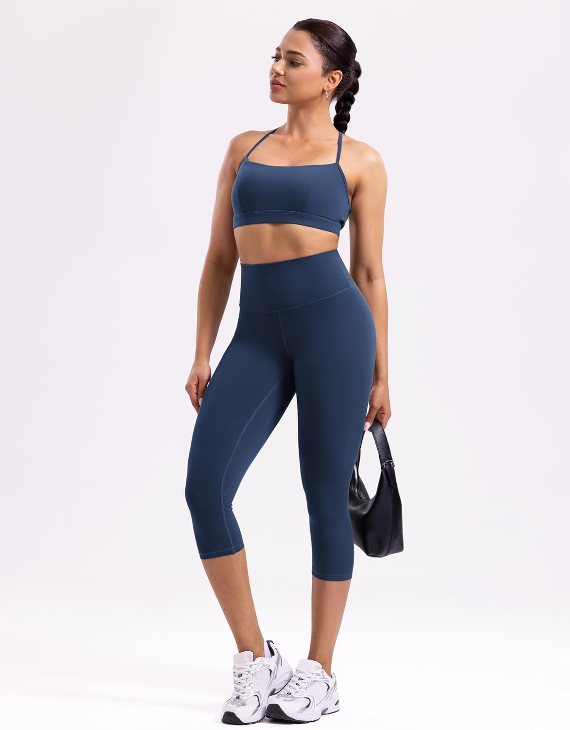 image:imageENERBLOOM Workout Leggings for Women Yoga Pants High Waisted Athletic Tights Silky Feel 21232528 Gym Activewear LoungeNavy Blue