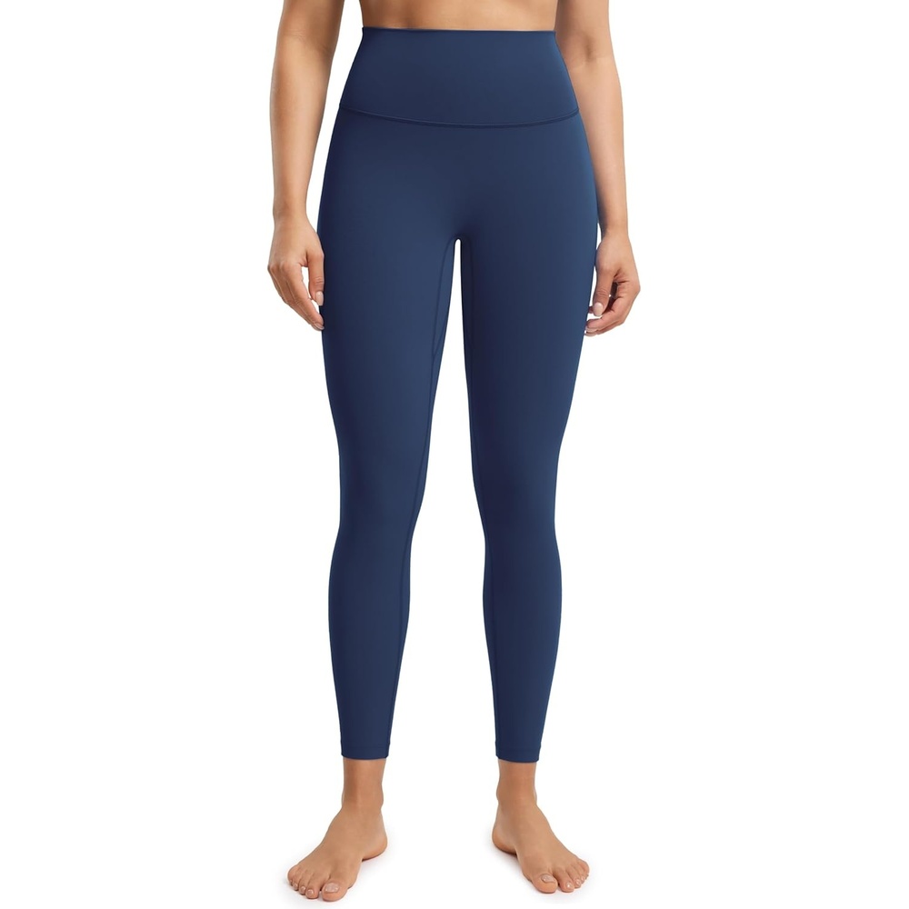 image:imageENERBLOOM No Front Seam Workout Leggings for Women 2528 Yoga Pants Athletic High Waisted Lounge Pilates Gym TightsNavy Blue