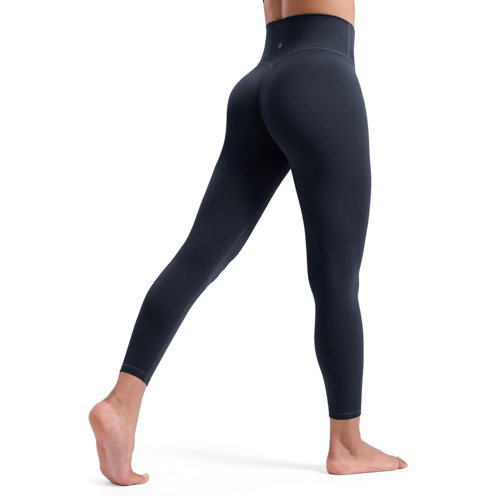 image:imageENERBLOOM Womens Workout Leggings Yoga Pants No Front Seam 2528 High Waisted Hidden Scrunch Butt Athletic Gym TightsDark Navy