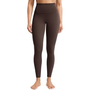 image:imageENERBLOOM No Front Seam Workout Leggings for Women 2528 Yoga Pants Athletic High Waisted Lounge Pilates Gym TightsBrown