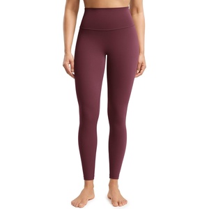 image:imageENERBLOOM No Front Seam Workout Leggings for Women 2528 Yoga Pants Athletic High Waisted Lounge Pilates Gym TightsCrimson Red