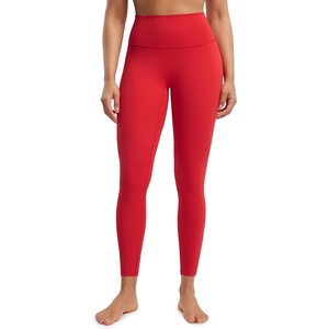 image:imageENERBLOOM No Front Seam Workout Leggings for Women 2528 Yoga Pants Athletic High Waisted Lounge Pilates Gym TightsDeep Red