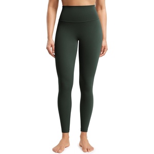 image:imageENERBLOOM No Front Seam Workout Leggings for Women 2528 Yoga Pants Athletic High Waisted Lounge Pilates Gym TightsLegend Green
