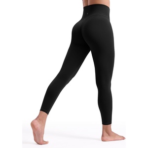 image:imageENERBLOOM Womens Workout Leggings Yoga Pants No Front Seam 2528 High Waisted Hidden Scrunch Butt Athletic Gym TightsBlack
