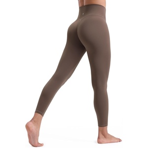 image:imageENERBLOOM Womens Workout Leggings Yoga Pants No Front Seam 2528 High Waisted Hidden Scrunch Butt Athletic Gym TightsCoffee