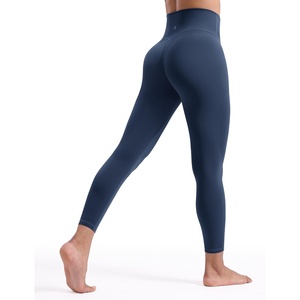 image:imageENERBLOOM Womens Workout Leggings Yoga Pants No Front Seam 2528 High Waisted Hidden Scrunch Butt Athletic Gym TightsNavy Blue