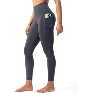 image:imageENERBLOOM Womens Workout Leggings with Pockets Yoga Pants 2528 High Waisted Athletic Tights Soft Gym Lounge ActivewearMysterious Grey
